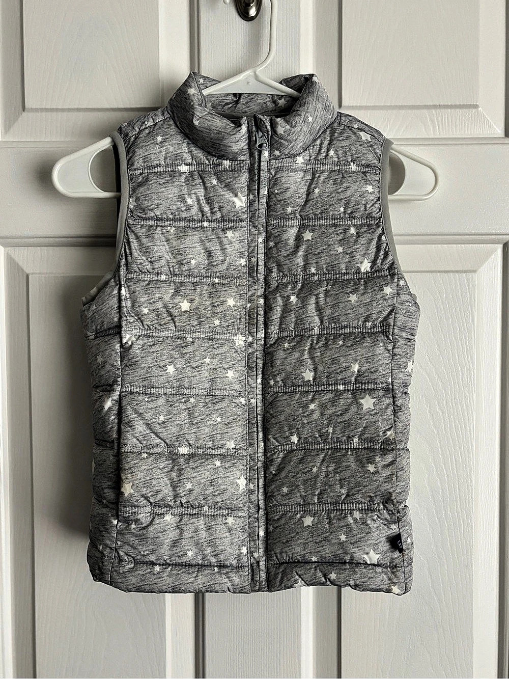 Gap Kids Puffer Vest Gray & White Size Medium Like New